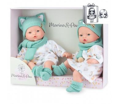 Set Muñecos Pitus Mellizos 40cm