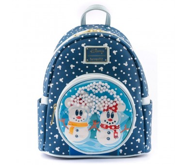 Mochila Mickey Minnie Snowman Disney Loungefly 26cm