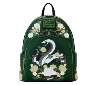 Mochila Slytherin House Floral Harry Potter Loungefly 26cm
