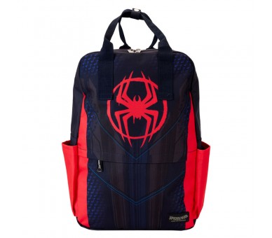 Mochila nylon Traje Miles Morales Spider-Verse Marvel Loungefly 43cm