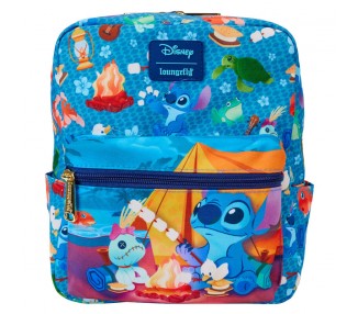 Mochila nylon Camping Cuties Stitch Disney Loungefly 24cm