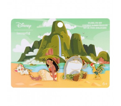 Set 4 Enamel Pin Ocean Waves Vaiana Moana Disney Loungefly