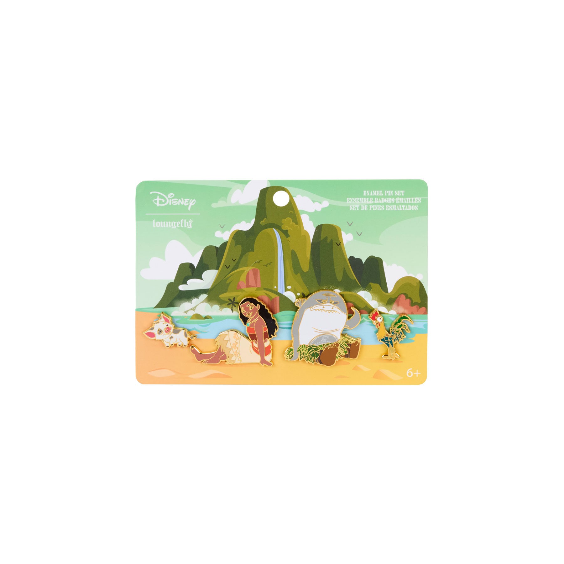 Set 4 Enamel Pin Ocean Waves Vaiana Moana Disney Loungefly