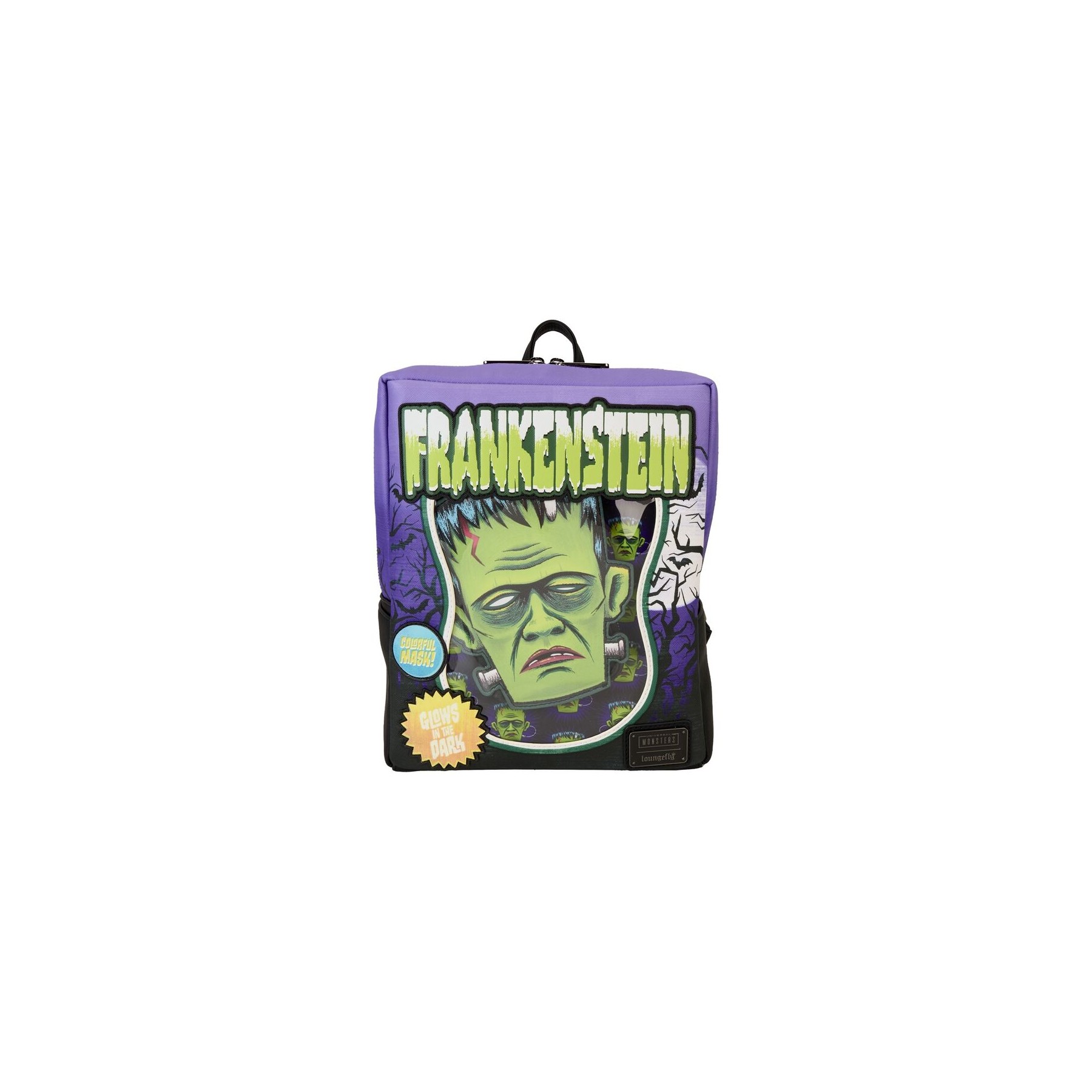 Mochila Frankenstein Neon Mask Universal Monster Loungefly 28cm