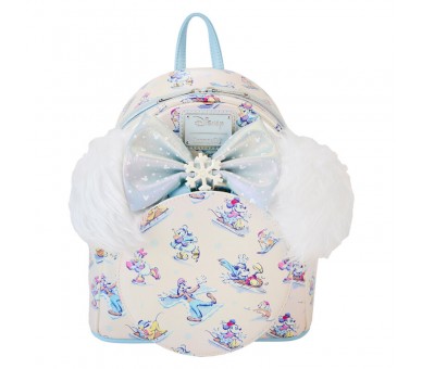 Set Mochila + Diadema orejas Winter Wonderland Mickey and Friends Disney Loungefly 26cm