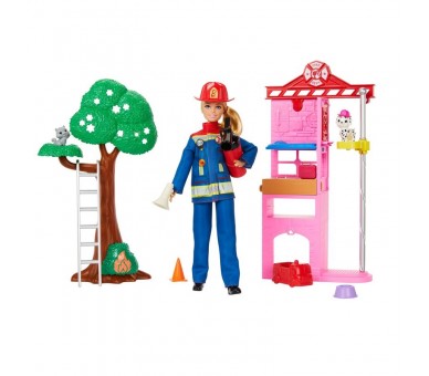 Muñeca Bombera estacion de bomberos Barbie