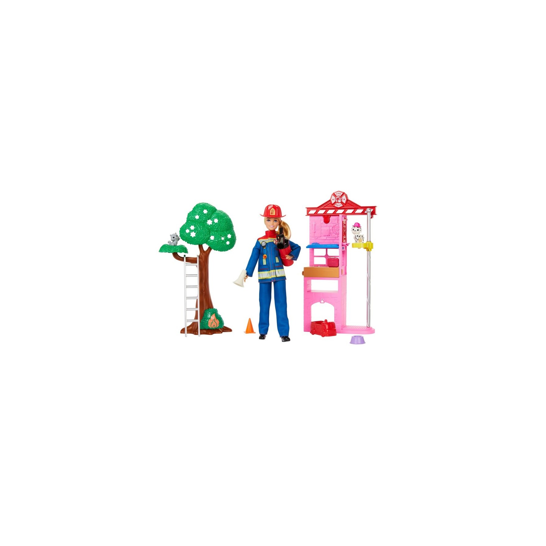 Muñeca Bombera estacion de bomberos Barbie