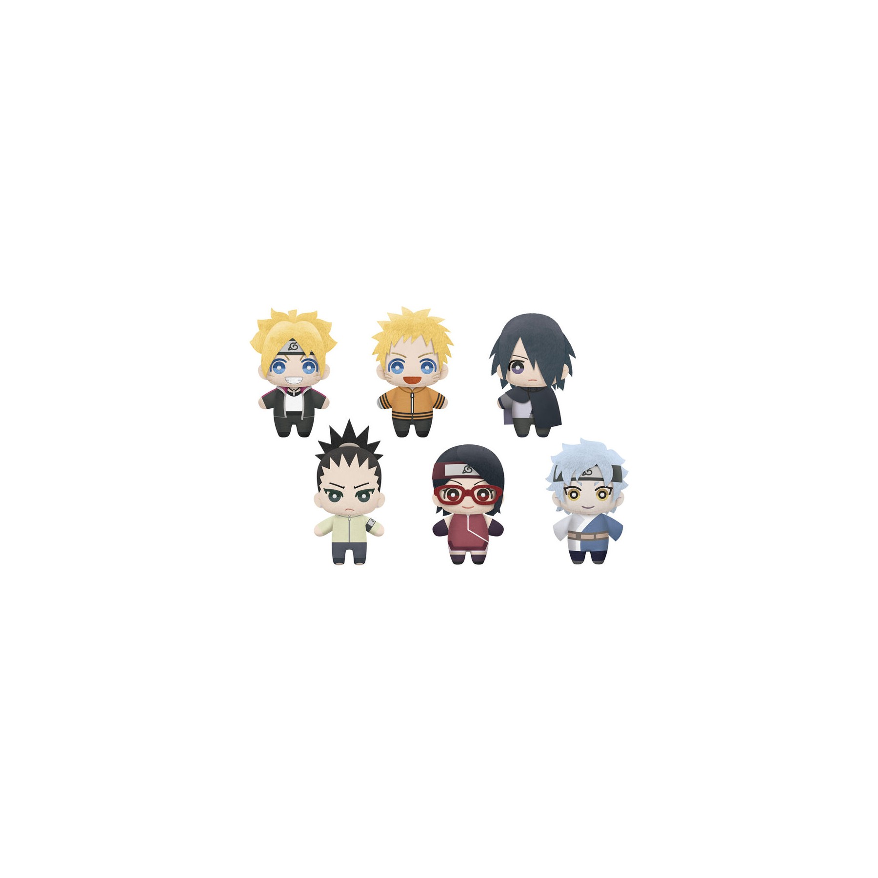 Expositor 9 Peluches Tomonui Naruto Next Generations Boruto 12cm