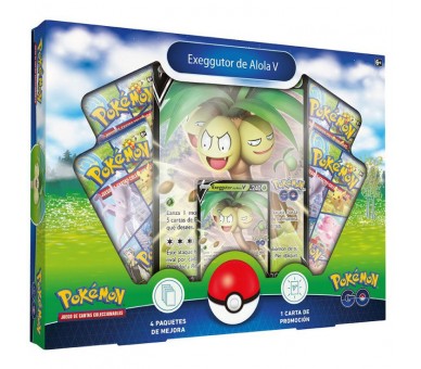 Blister juego cartas coleccionables Exeggutor de Alola V Pokemon Go español