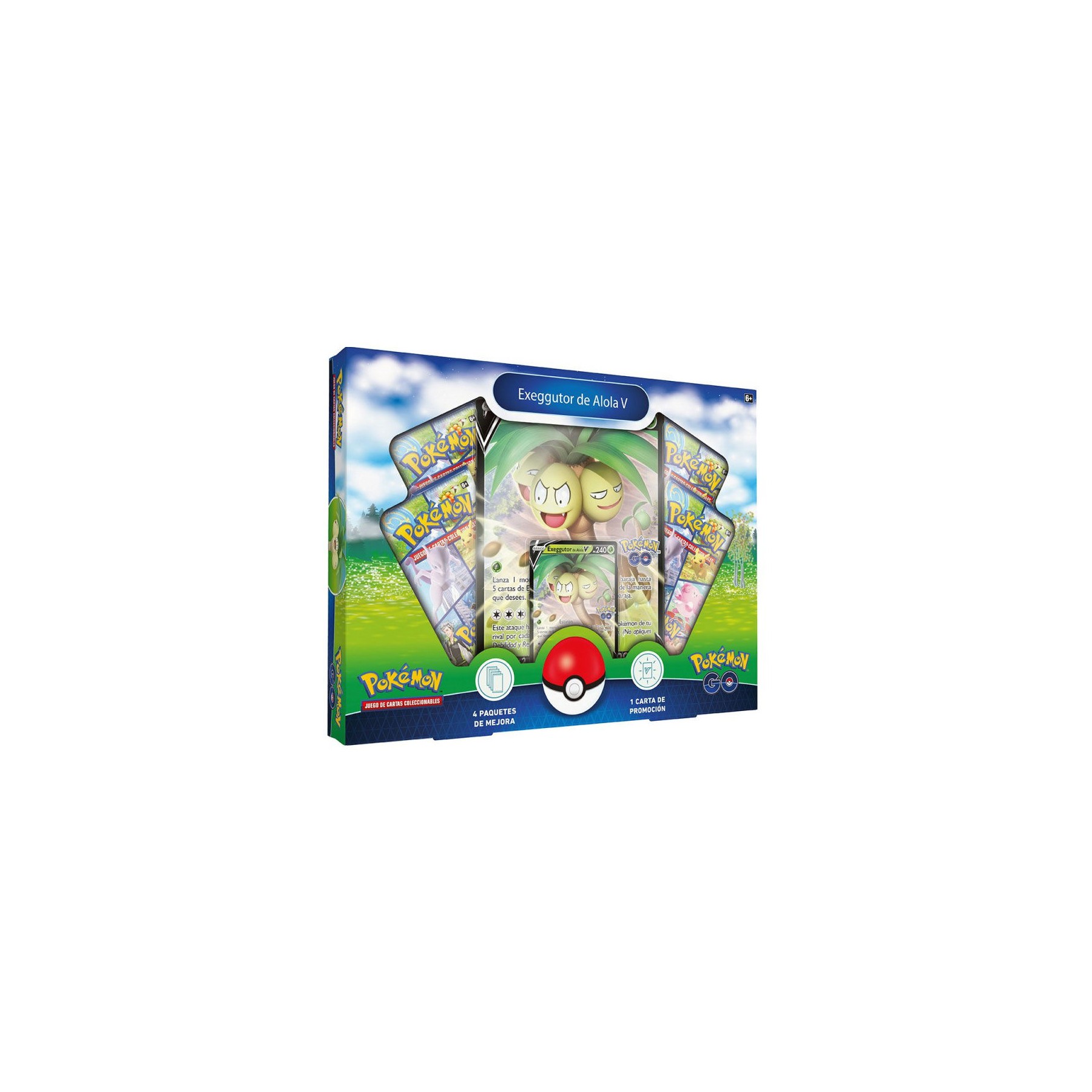 Blister juego cartas coleccionables Exeggutor de Alola V Pokemon Go español