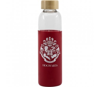Botella cristal Harry Potter funda silicona 585ml
