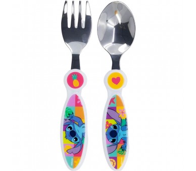 Set 2 cubiertos metalicos Stitch Disney