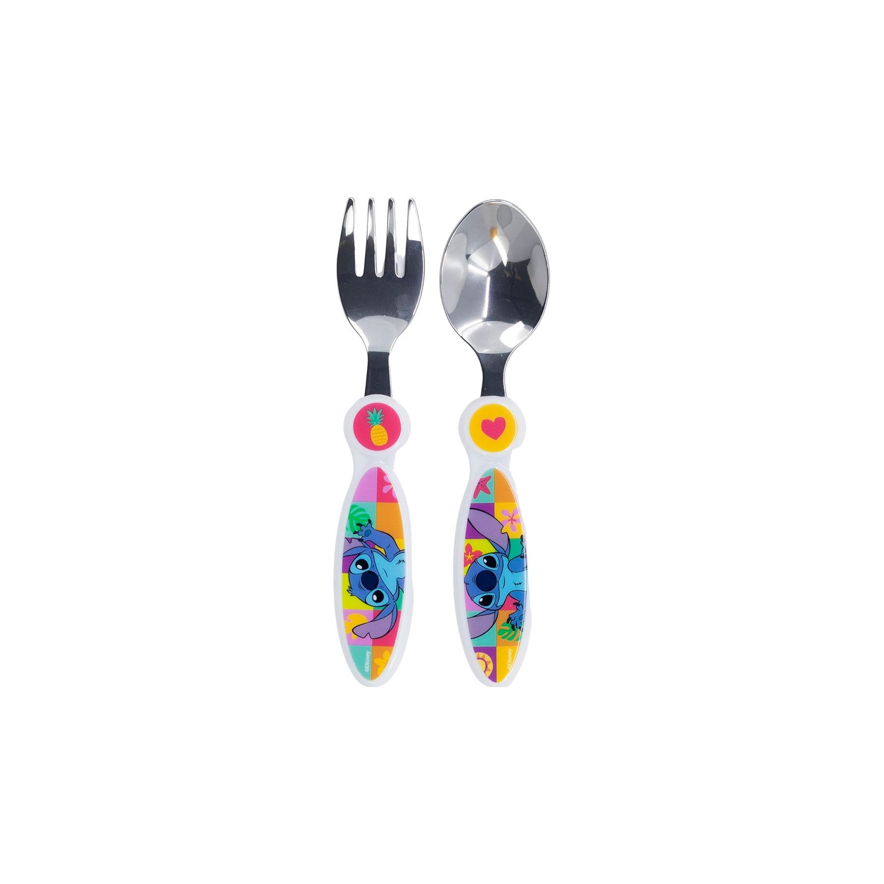 Set 2 cubiertos metalicos Stitch Disney