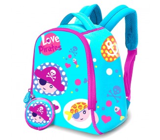 Mochila + monedero Love Pirates neopreno 25cm