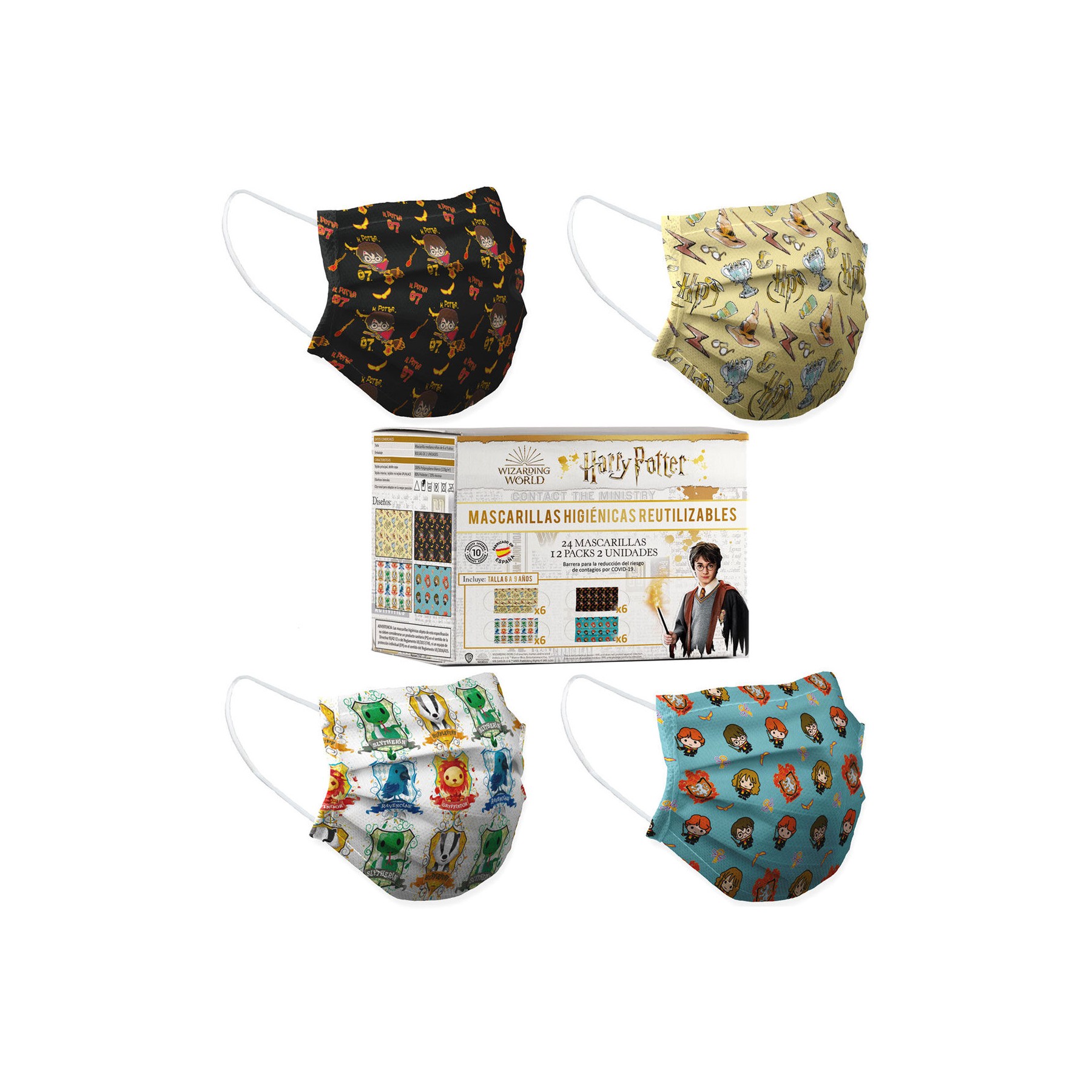 Mascarilla reutilizable Harry Potter 6/9 años surtido