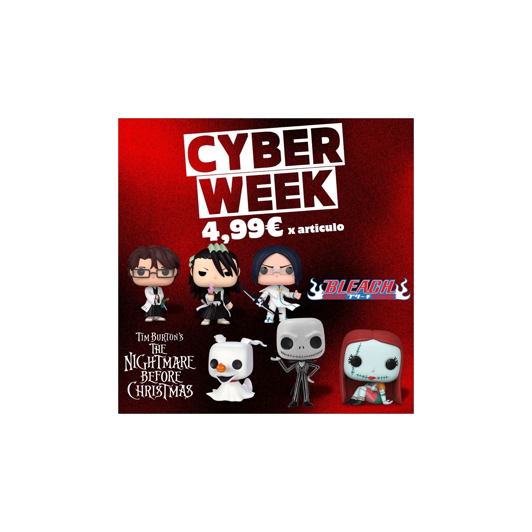 Pack oferta 6 Funko POP Bleach + Pesadilla antes de Navidad