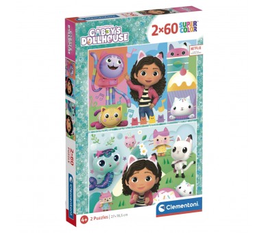 Puzzle La Casa de Muñecas de Gabby 2x60pzs
