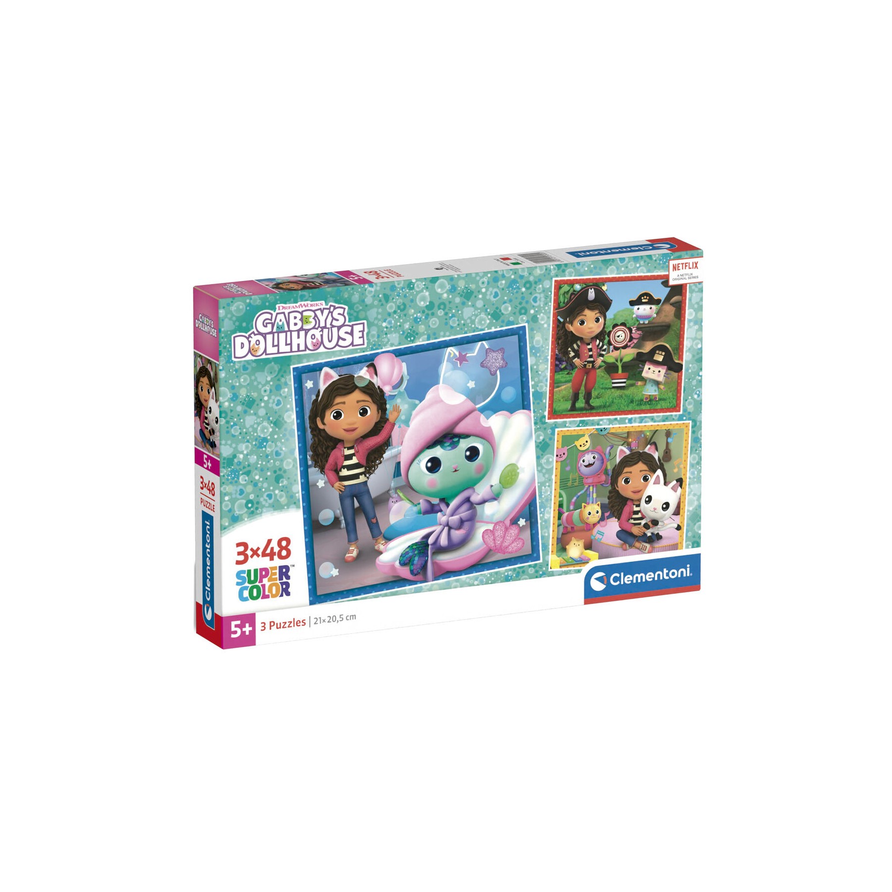 Puzzle La Casa de Muñecas de Gabby 3x48pzs