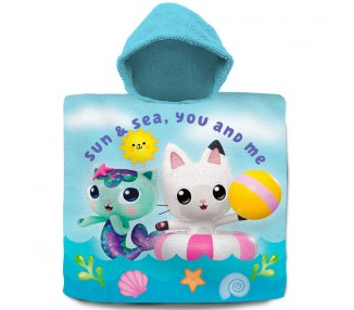 Poncho toalla La Casa de Muñecas de Gabby algodon