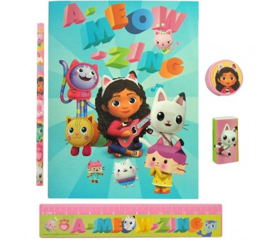 Set papeleria La Casa de Muñecas de Gabby 5pzs