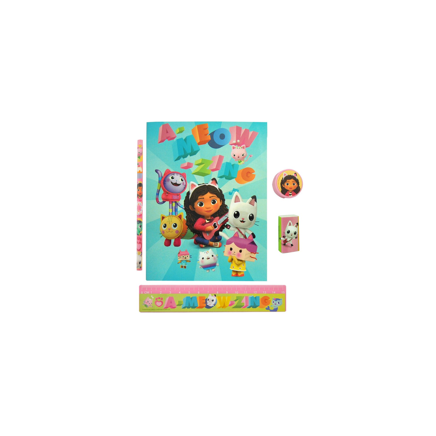 Set papeleria La Casa de Muñecas de Gabby 5pzs
