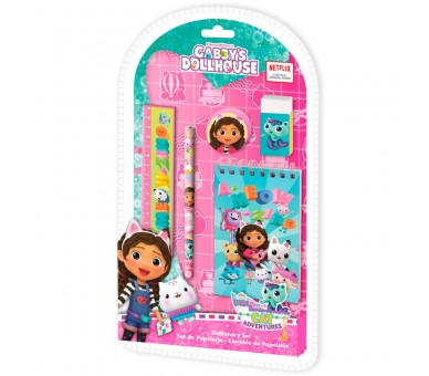 Set papeleria La Casa de Muñecas de Gabby 5pzs