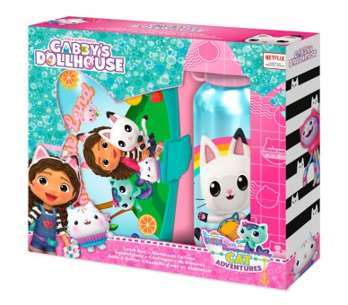 Sandwichera + cantimplora aluminio La Casa de Muñecas de Gabby 500ml