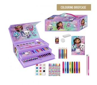 Maletin papeleria coloreable La Casa de Muñecas de Gabby