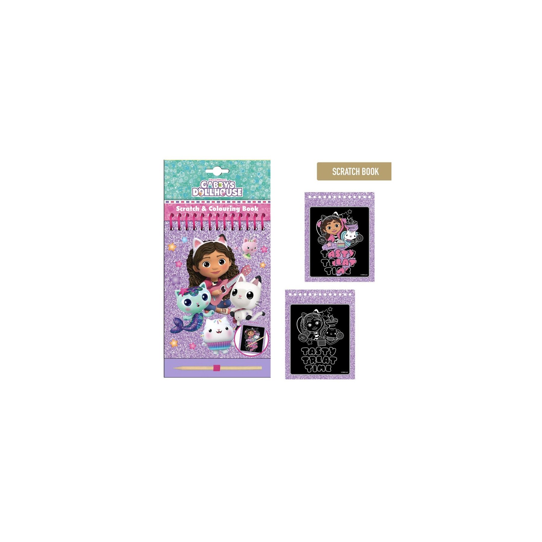 Set papeleria scratch La Casa de Muñecas de Gabby