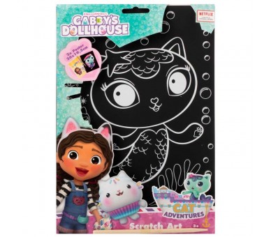 Set papeleria Scratch Art La Casa de Muñecas de Gabby
