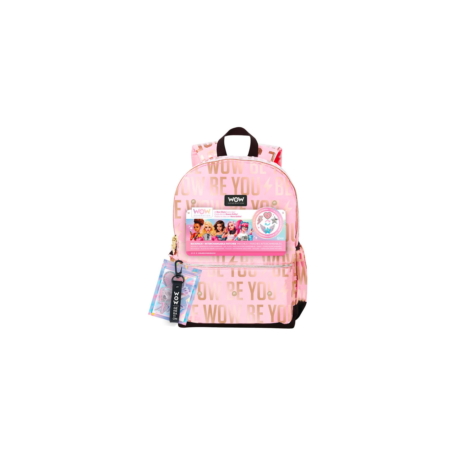 Mochila + parches Wow Generation 40cm