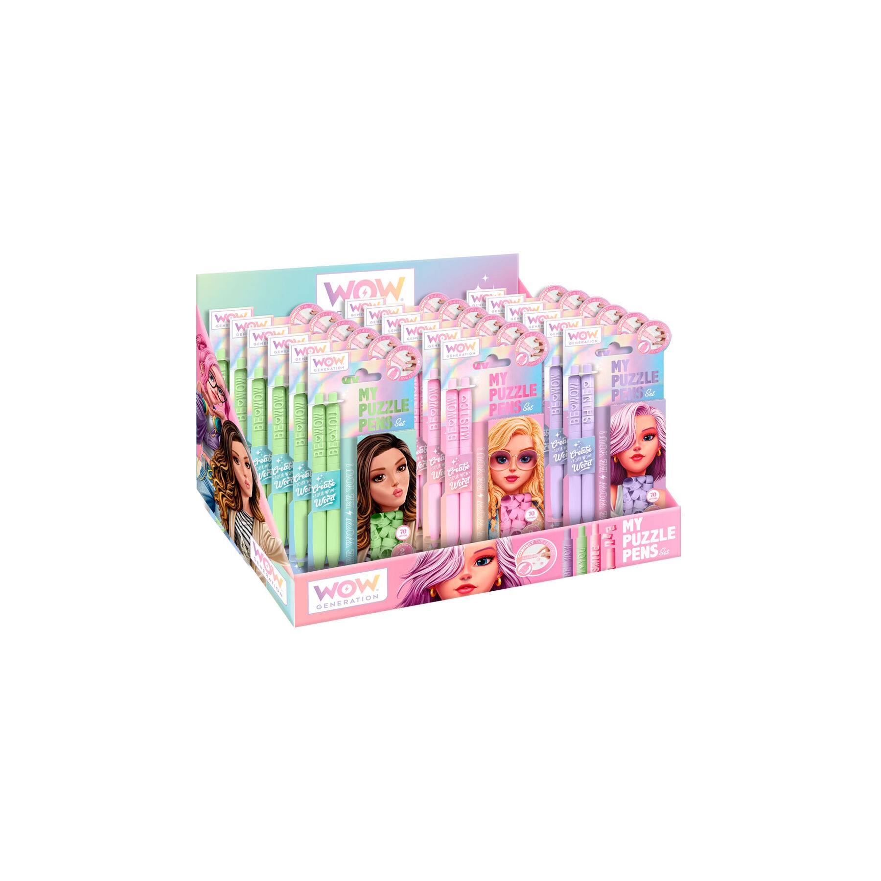 Set boligrafos puzzle Wow Generation surtido