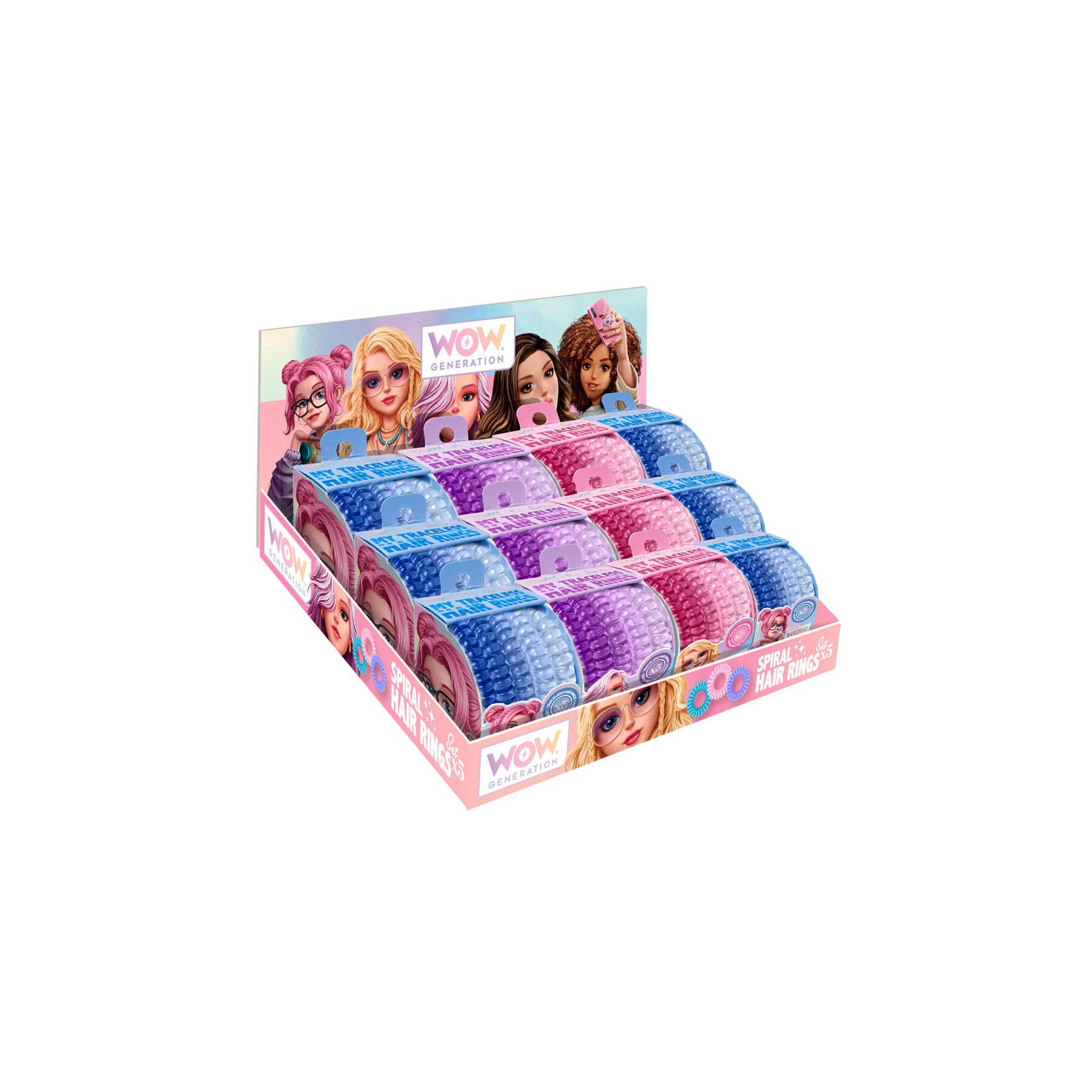 Set gomas de pelo espiral Wow Generation surtido