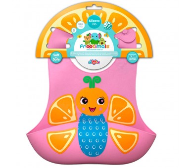 Babero silicona Orangiefly Frootimals