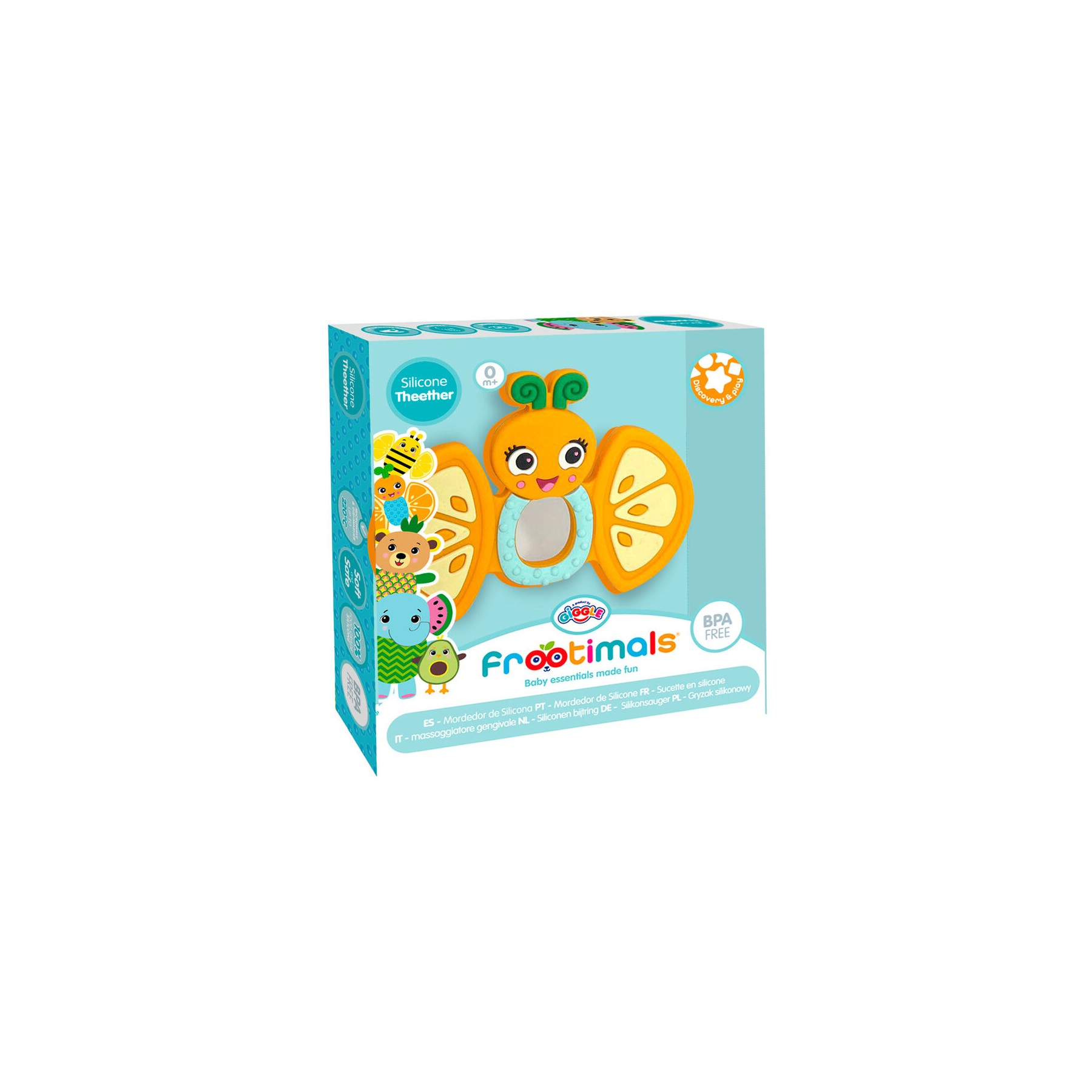 Mordedor silicona Orangiefly Frootimals