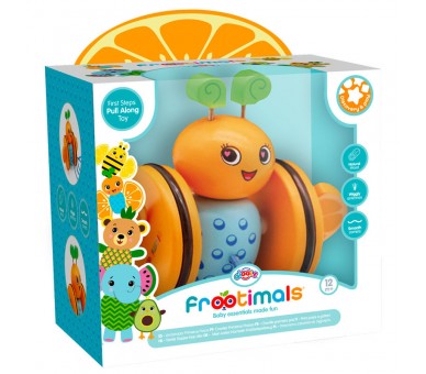 Arrastrador primeros pasos madera Bizzy Orangiefly Frootimals