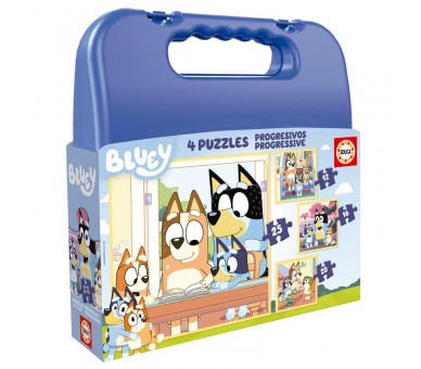 Puzzle maleta Bluey 12-16-20-25pzs