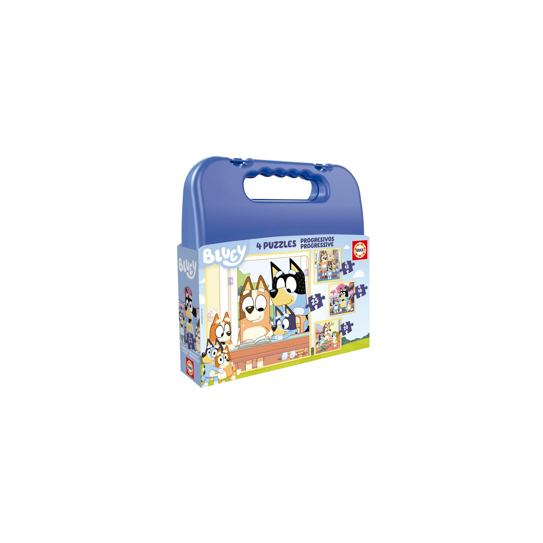 Puzzle maleta Bluey 12-16-20-25pzs