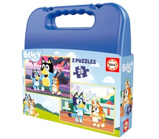 Puzzle maleta Bluey 2x20pzs