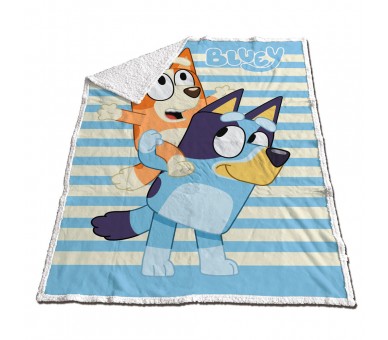 Manta coralina sherpa Bluey 120x150cm