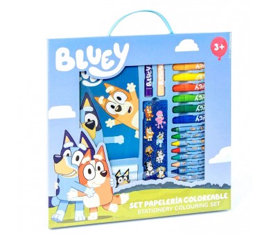 Set papeleria coloreable Bluey