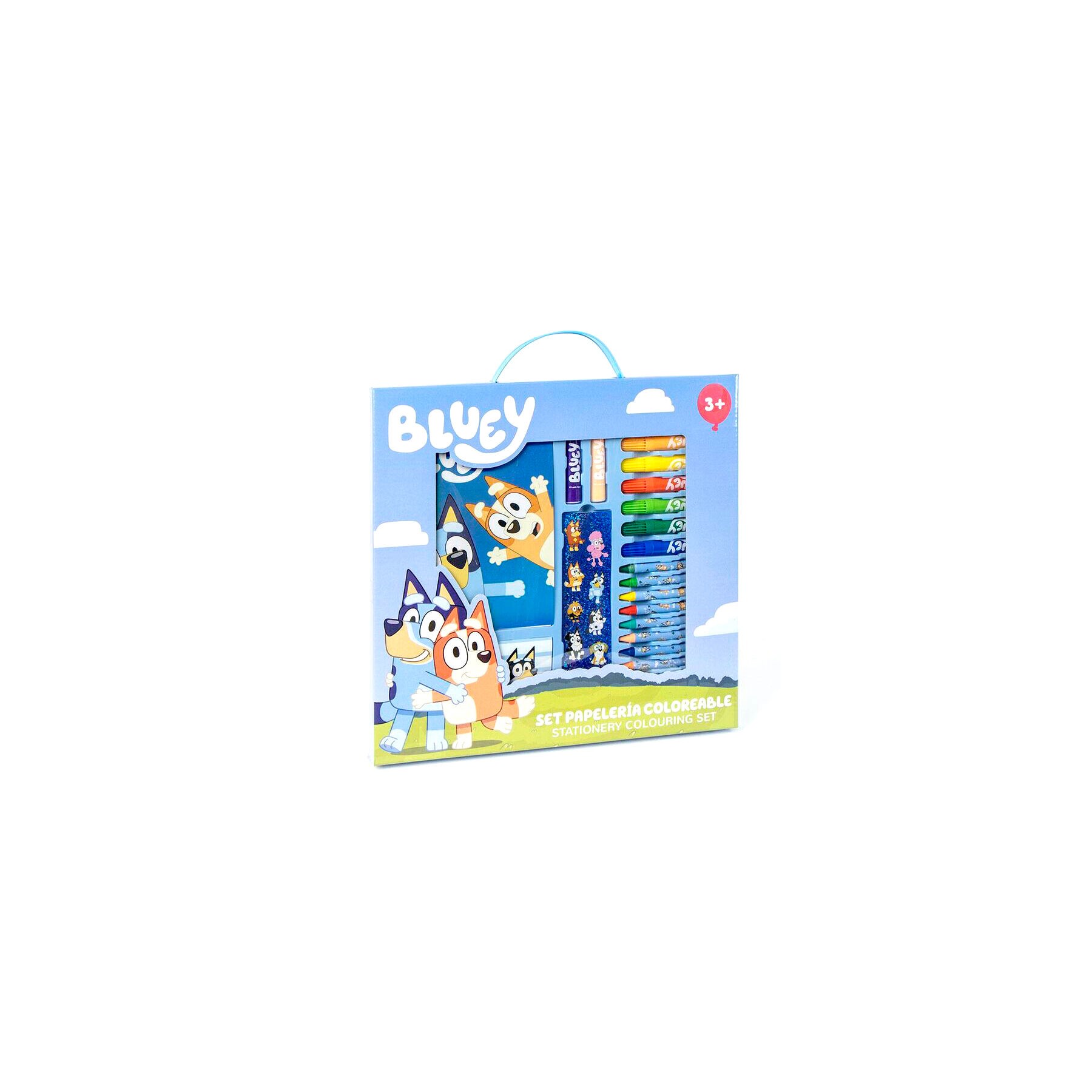 Set papeleria coloreable Bluey