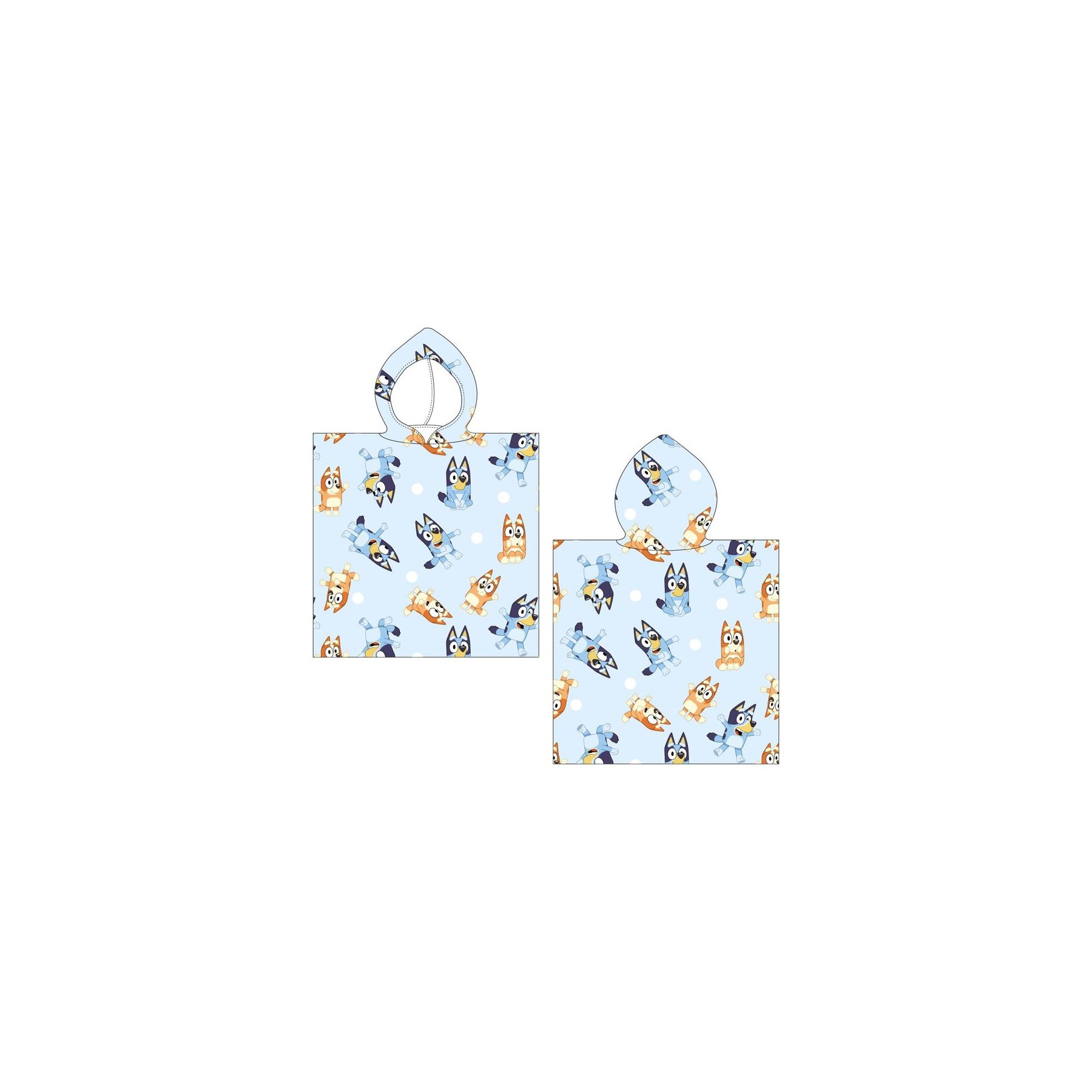 Poncho toalla Bluey microfibra