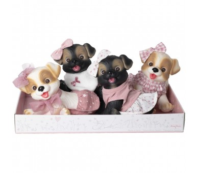 Muñeco bebe reborn perrito surtido