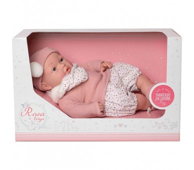 Muñeca bebe reborn Daniela lloron bufanda rosa