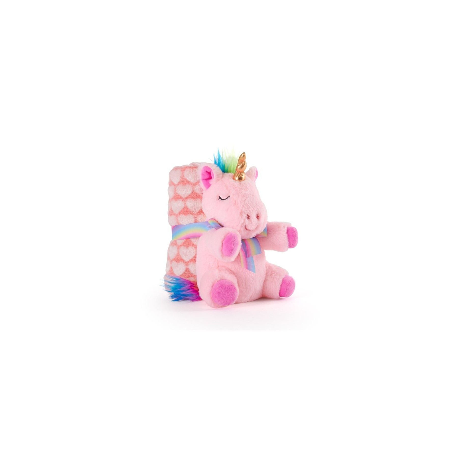Peluche + Manta suave Unicornio Lily 22cm