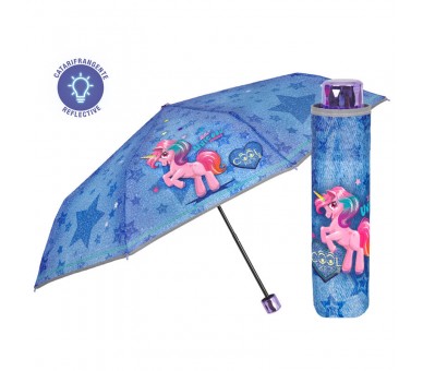 Paraguas plegable manual Unicornio 50cm