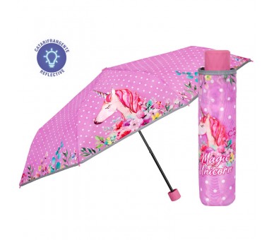 Paraguas plegable manual Unicornio 50cm