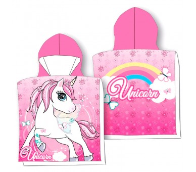 Poncho toalla Unicornio microfibra