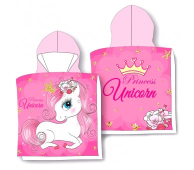 Poncho toalla Unicornio algodon